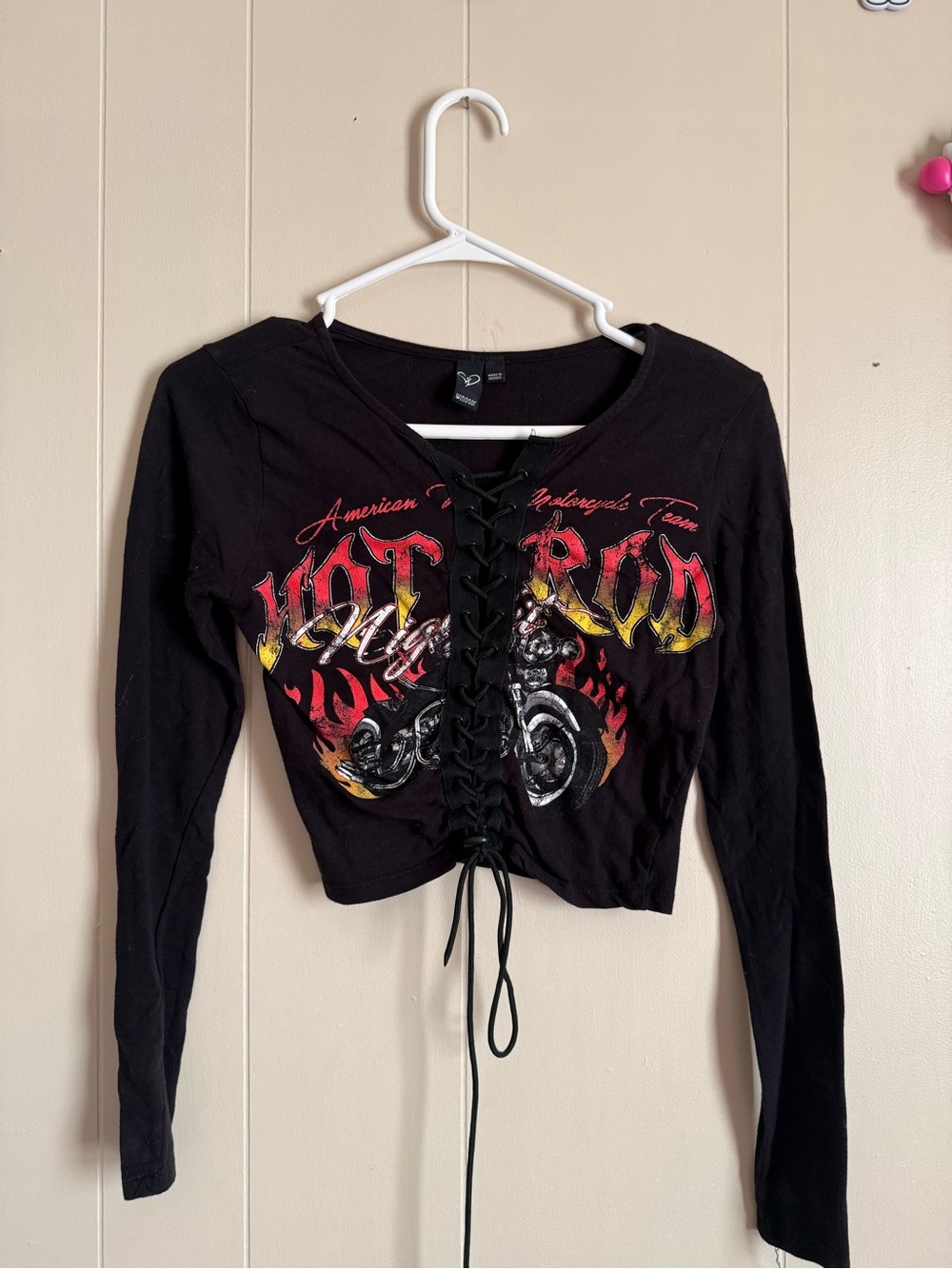 Long sleeve Lace-up Windsor top